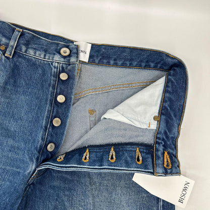 BISOWN ビソウン 24AW 24AW-BIS-PT32 インディゴ センタープレス ブリーチデニムパンツ ボトムス
