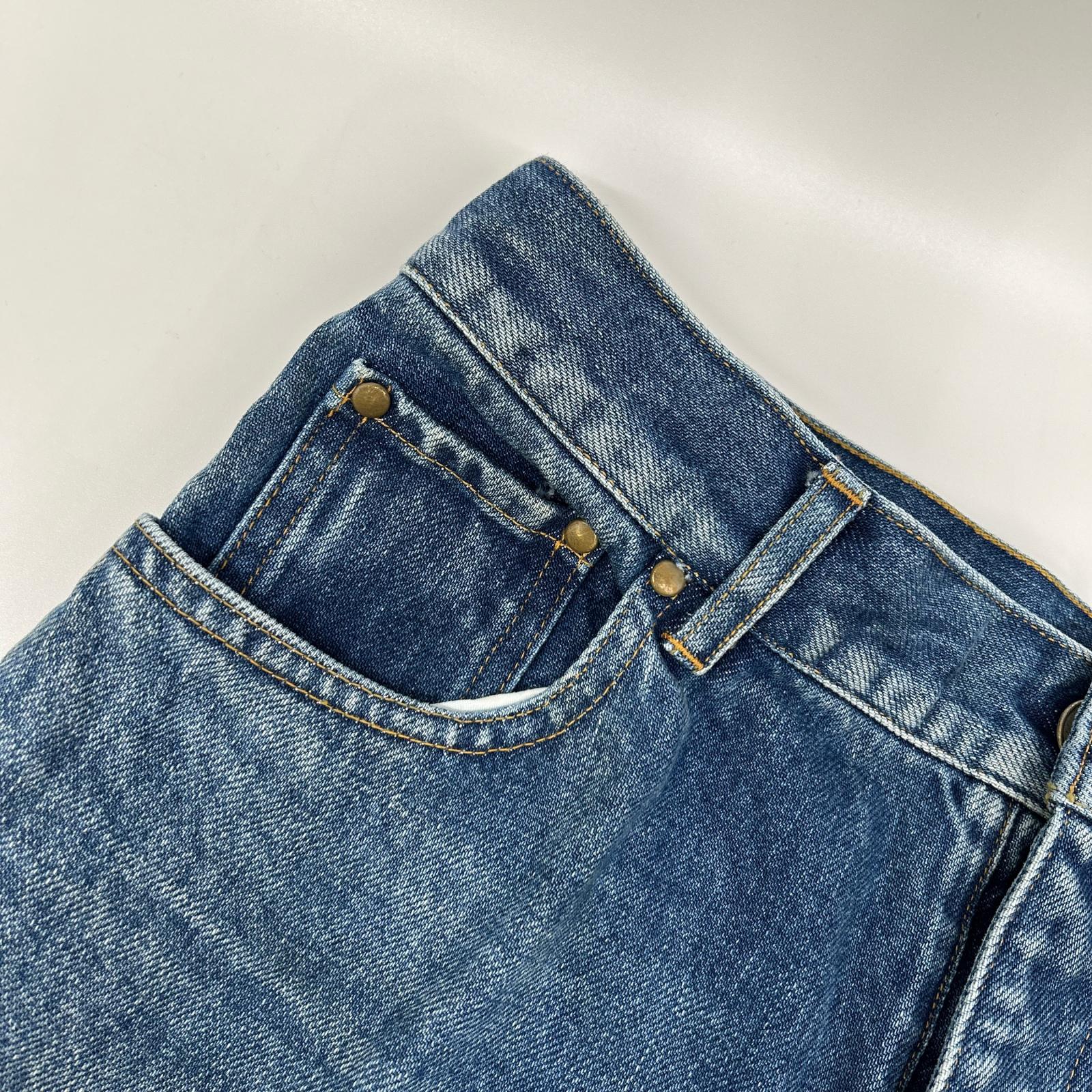 BISOWN ビソウン 24AW 24AW-BIS-PT32 インディゴ センタープレス ブリーチデニムパンツ ボトムス