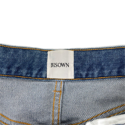 BISOWN ビソウン 24AW 24AW-BIS-PT32 インディゴ センタープレス ブリーチデニムパンツ ボトムス