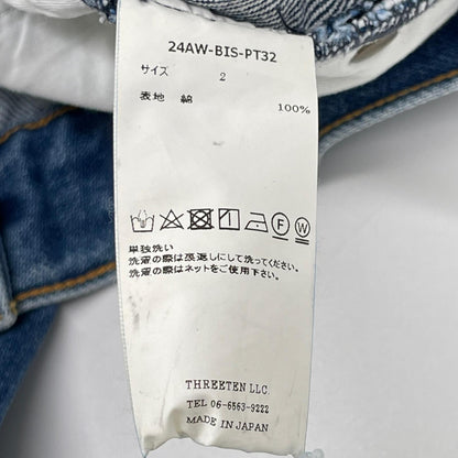 BISOWN ビソウン 24AW 24AW-BIS-PT32 インディゴ センタープレス ブリーチデニムパンツ ボトムス
