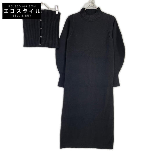 RIM.ARK リムアーク ブラック Setting knit dress/ビスチェ付き ニットドレス ワンピース