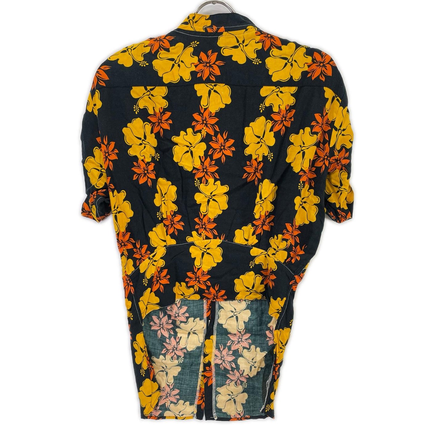 77circa ナナナナサーカ cc17ss-26 ブラック×イエロー circa make bareback aloha blouse