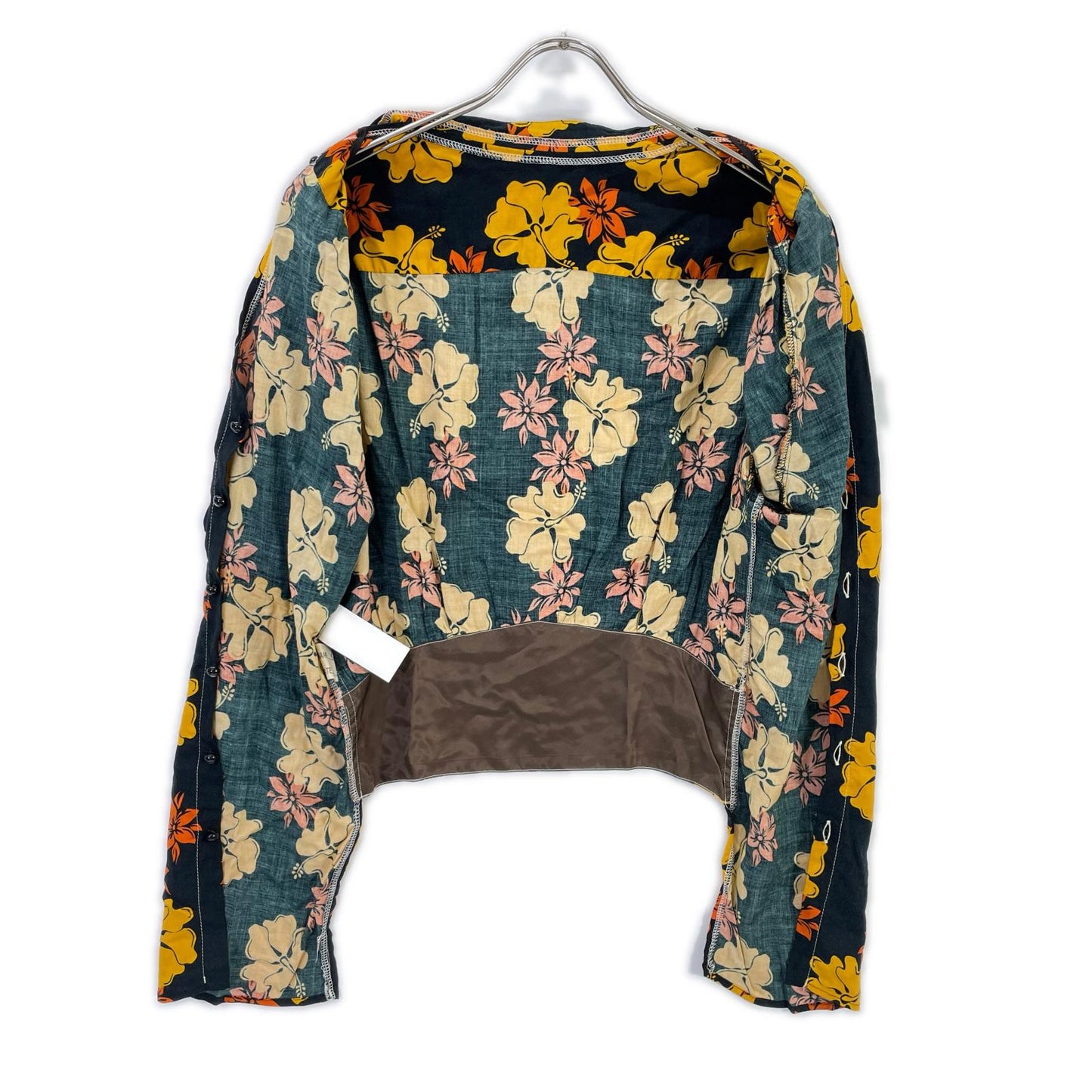 77circa ナナナナサーカ cc17ss-26 ブラック×イエロー circa make bareback aloha blouse