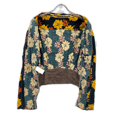 77circa ナナナナサーカ cc17ss-26 ブラック×イエロー circa make bareback aloha blouse