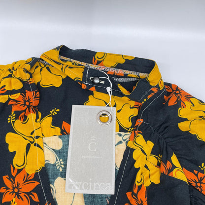 77circa ナナナナサーカ cc17ss-26 ブラック×イエロー circa make bareback aloha blouse