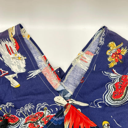 77circa ナナナナサーカ cc19ss-32 ネイビー circa make V-neck aloha top トップス