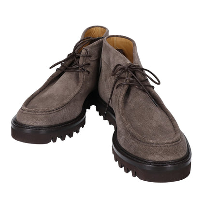 GIORGIOARMANI ジョルジオアルマーニ 【美品】X2M254 suede fringe-trim accent chukka boots shoes
