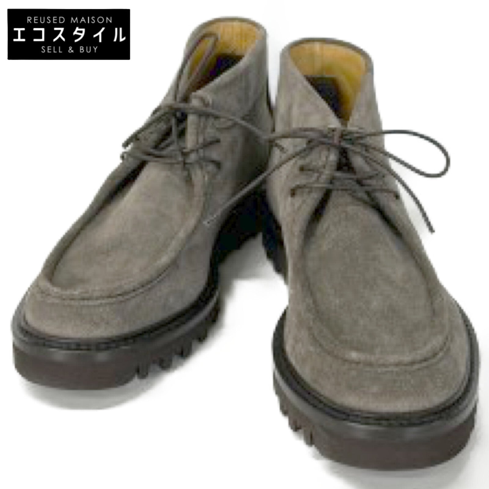 GIORGIOARMANI ジョルジオアルマーニ 【美品】X2M254 スエード フリンジトリムアクセント チャッカブーツ シューズ