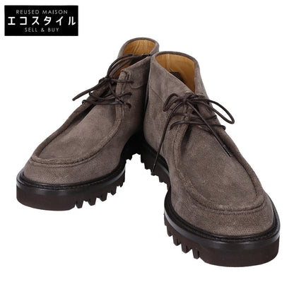 GIORGIOARMANI ジョルジオアルマーニ 【美品】X2M254 suede fringe-trim accent chukka boots shoes