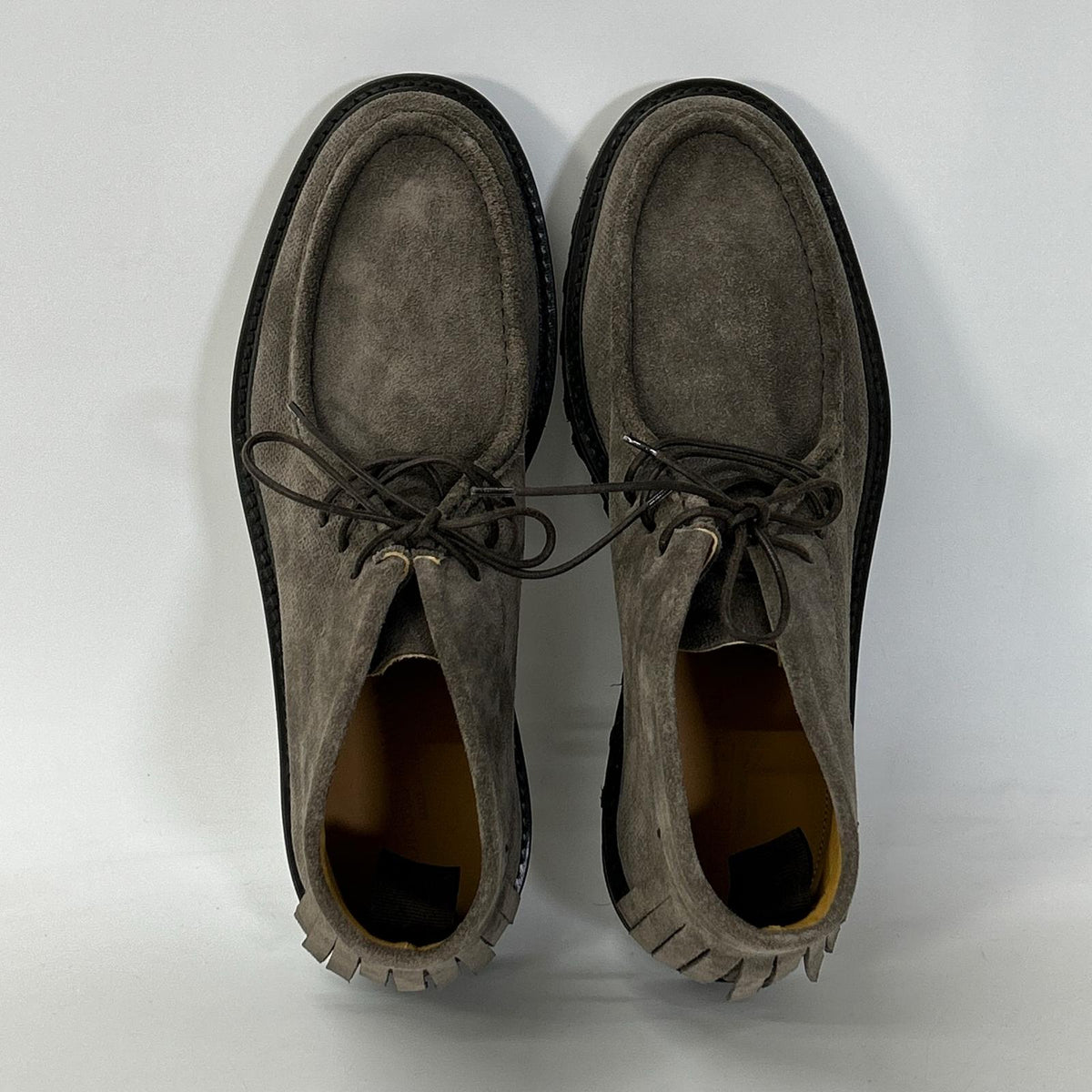 GIORGIOARMANI ジョルジオアルマーニ 【美品】X2M254 suede fringe-trim accent chukka boots shoes