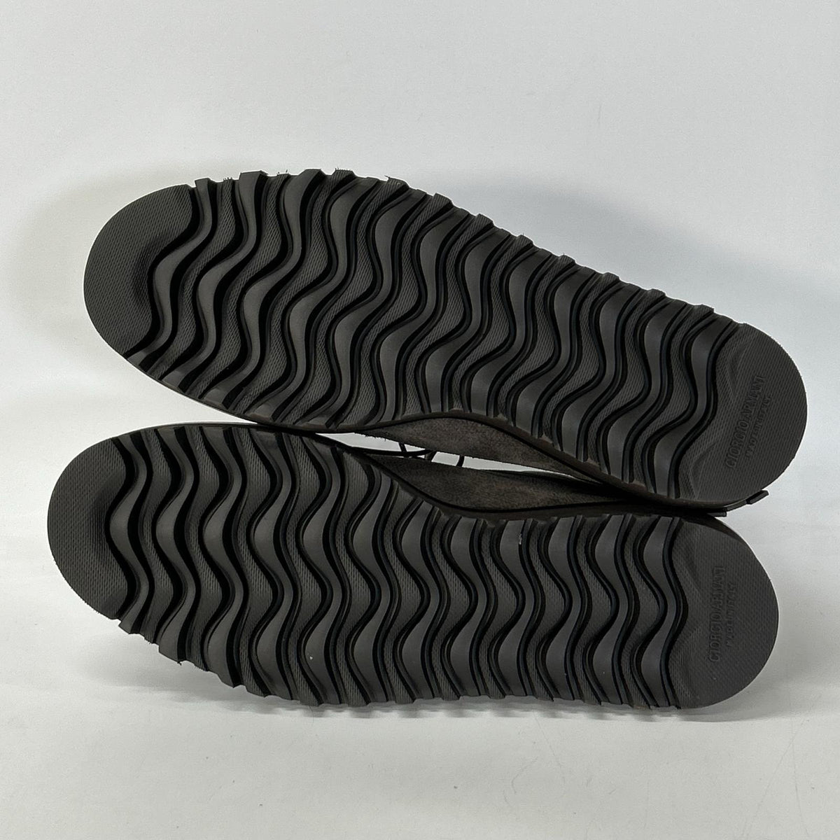 GIORGIOARMANI ジョルジオアルマーニ 【美品】X2M254 suede fringe-trim accent chukka boots shoes