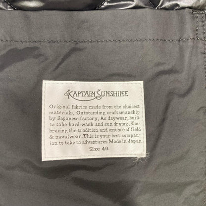 KAPTAIN SUNSHINE キャプテンサンシャイン KS20FJK01 ブラック コットン パディング ライナー ジャケット/Padding Liner Jacket ジャケット