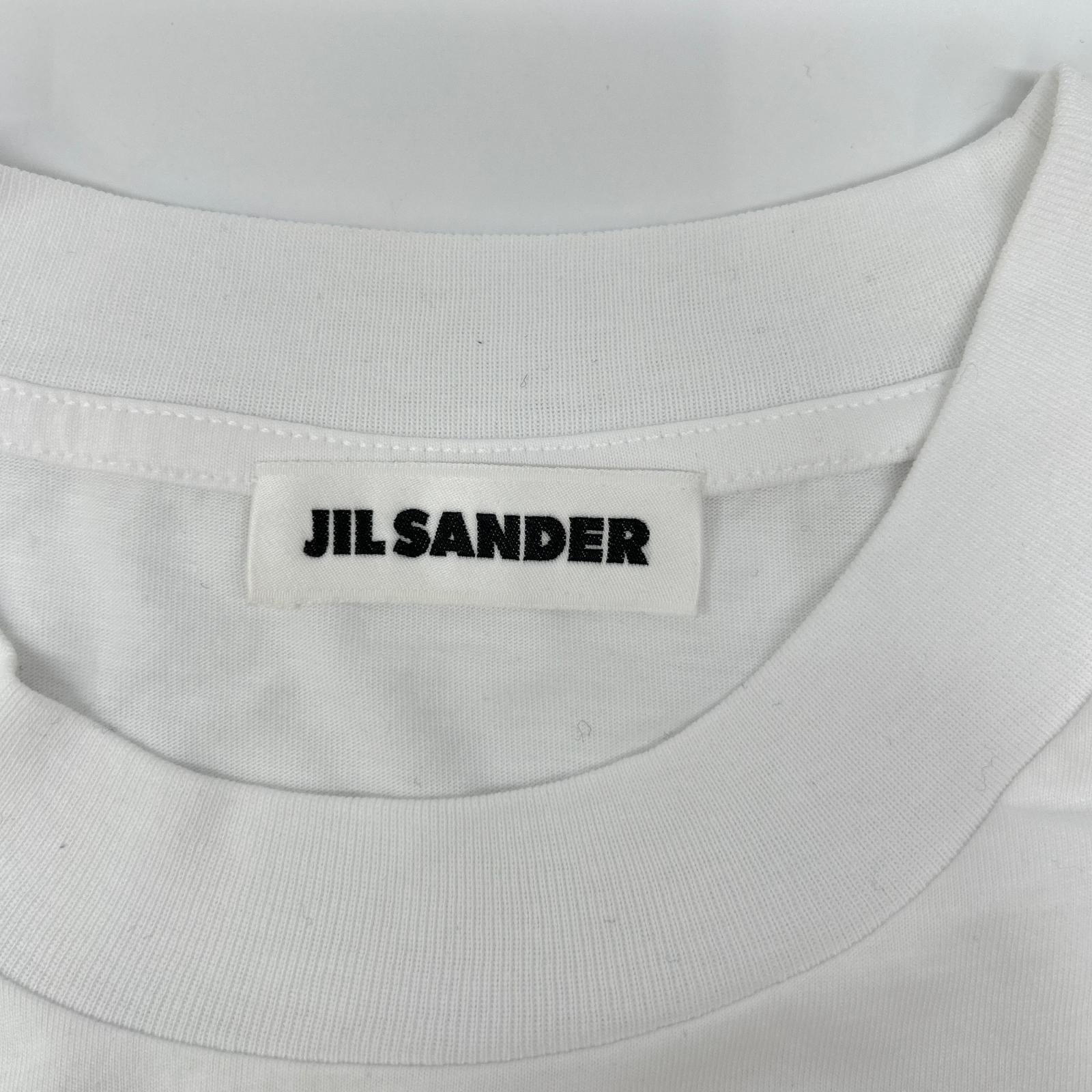 JILSANDER ジルサンダー ホワイト コットン クルーネック Tシャツ トップス