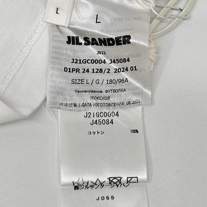 JILSANDER ジルサンダー ホワイト コットン クルーネック Tシャツ トップス