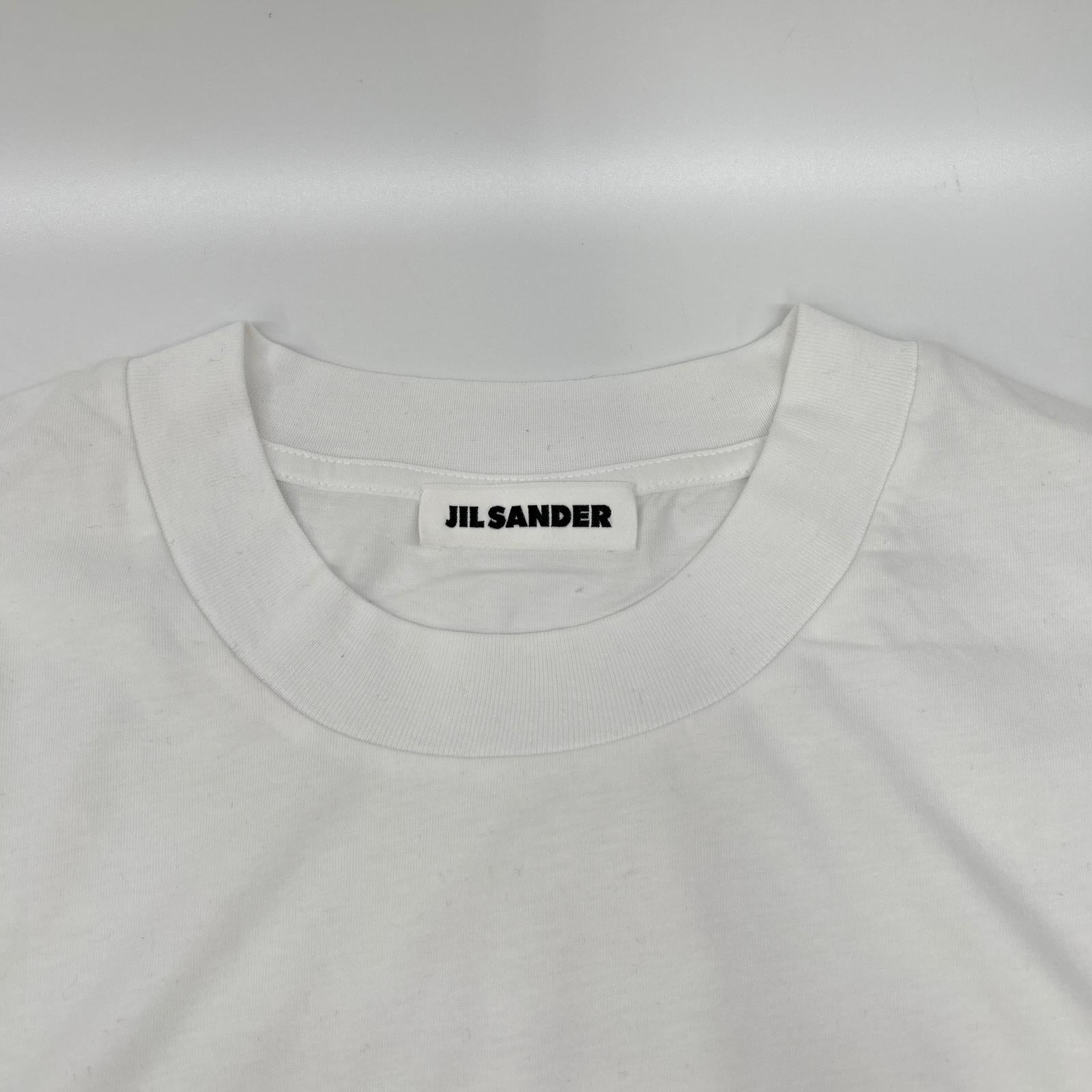 JILSANDER ジルサンダー ホワイト コットン クルーネック Tシャツ トップス