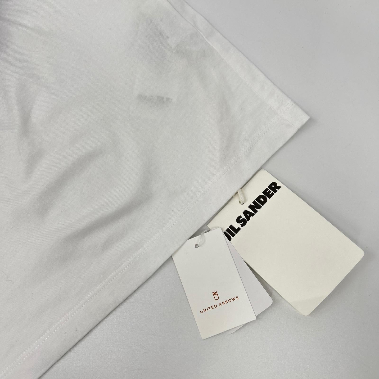 JILSANDER ジルサンダー ホワイト コットン クルーネック Tシャツ トップス