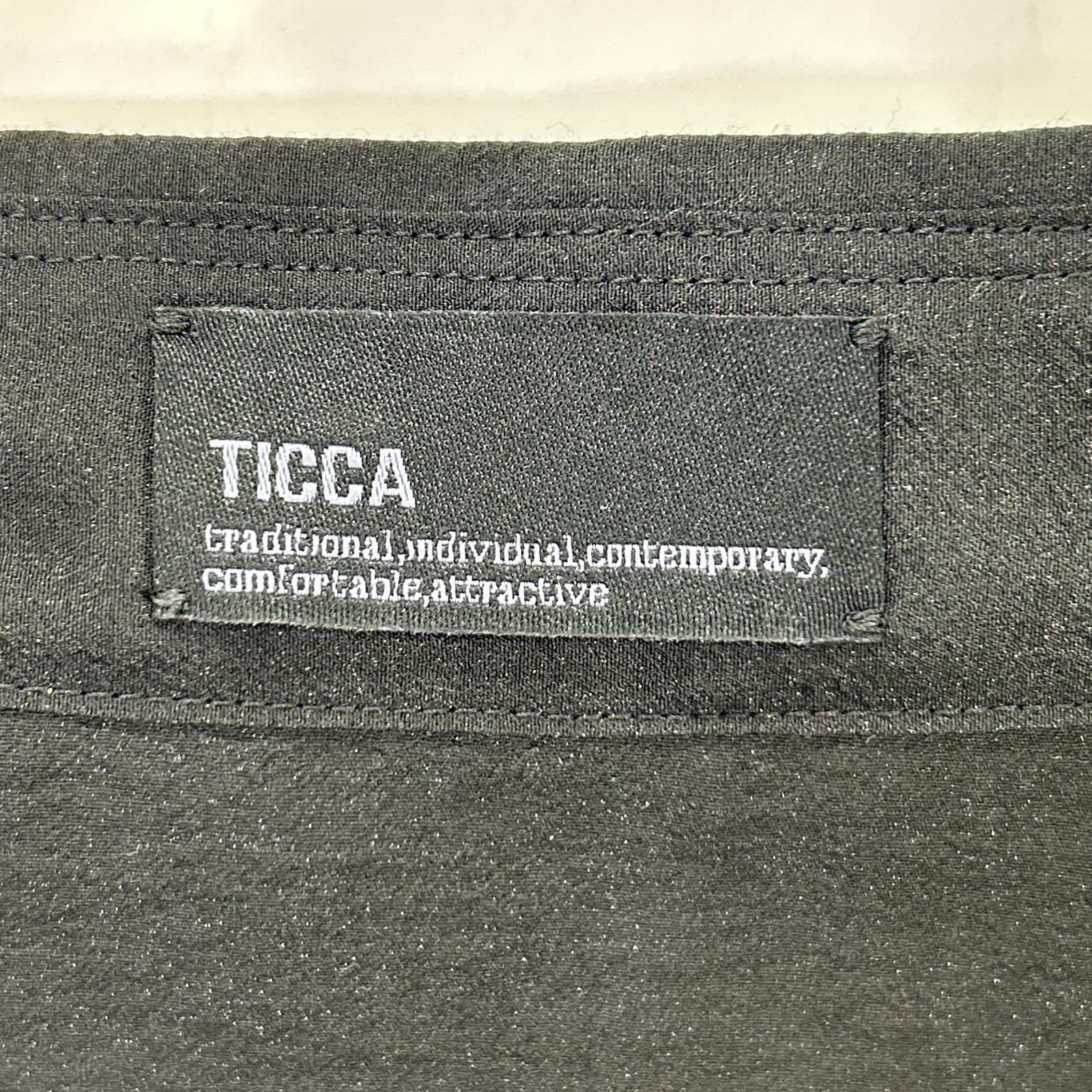 TICCA ティッカ TBES-082 ブラック シアー ドットエンブロイダリーシャツ トップス