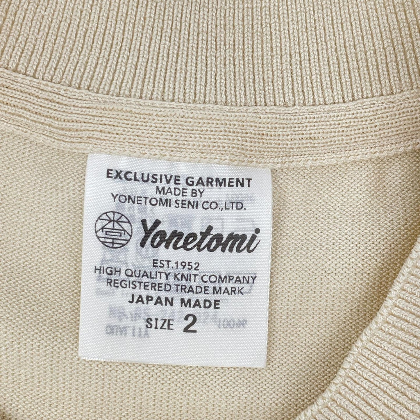Yonetomi ヨネトミ アイボリー シルク100 SHORT SLEEVE SILK KNIT TEE トップス