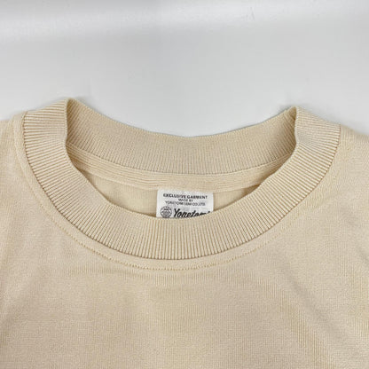 Yonetomi ヨネトミ アイボリー シルク100 SHORT SLEEVE SILK KNIT TEE トップス