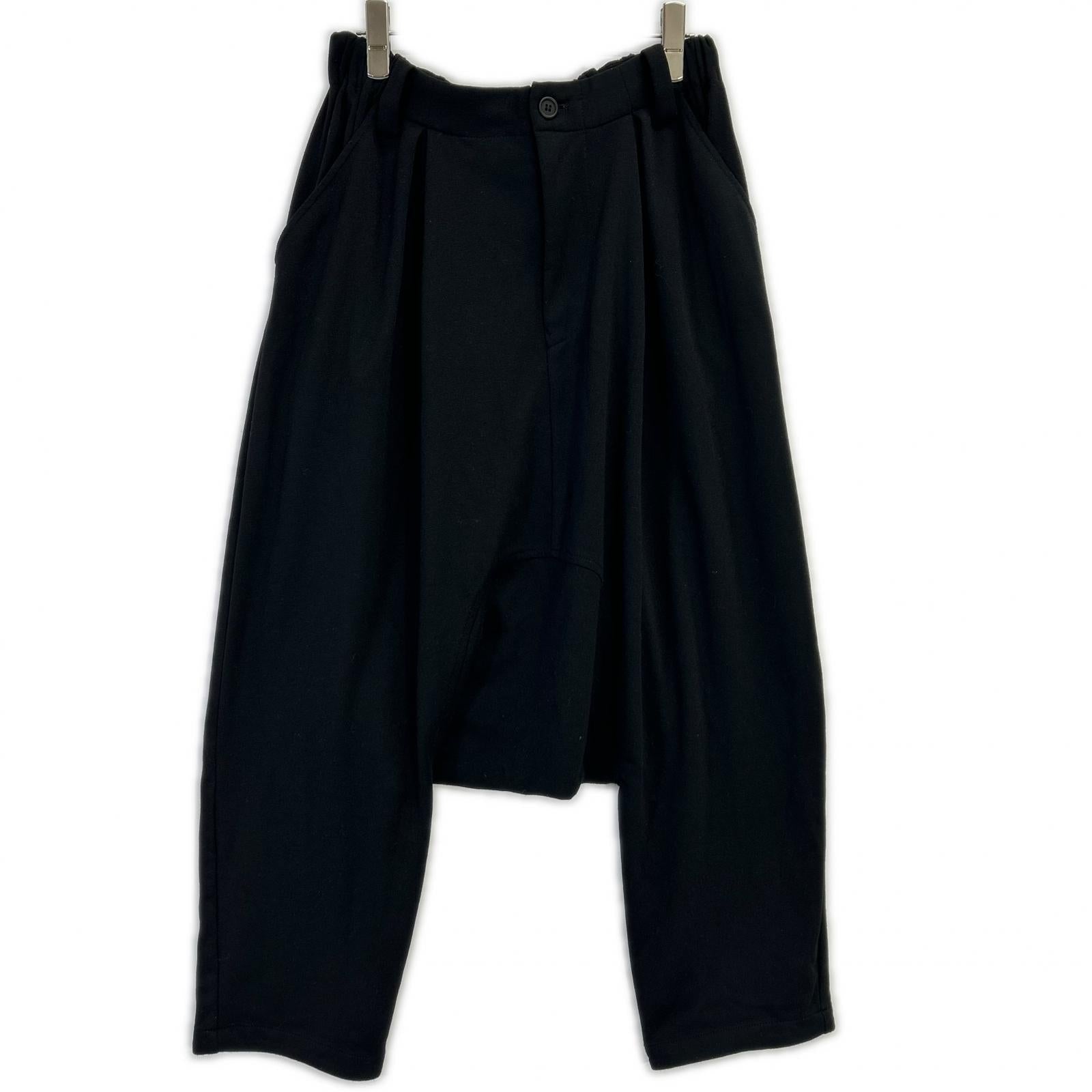 MOYURU 萌 93066444 ブラック レーヨン混 サルエルパンツ ボトムス