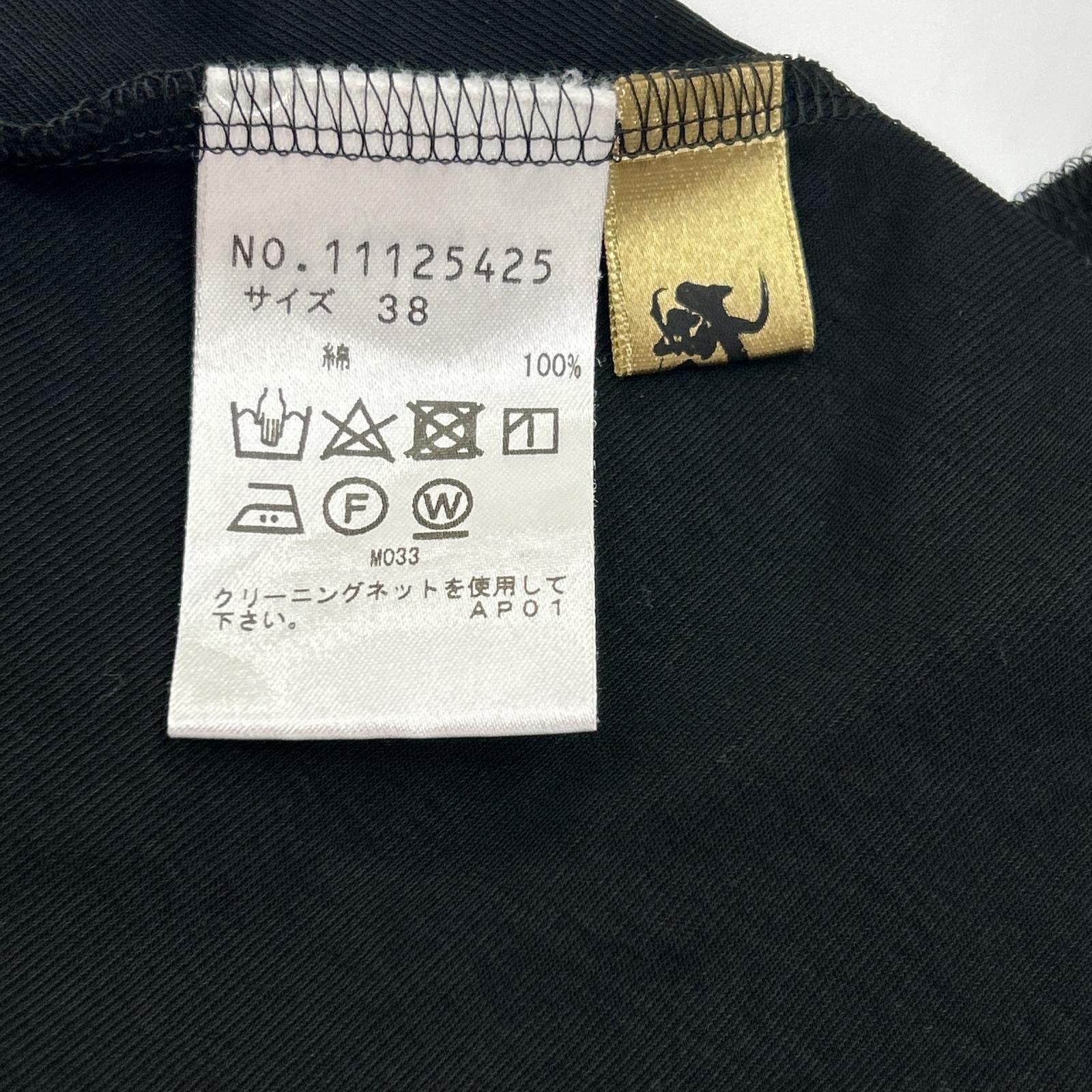 Fume Senso Unico 芽風 11125425 ブラック コットン アシンメトリーヘム ショートスリーブワンピース ワンピース