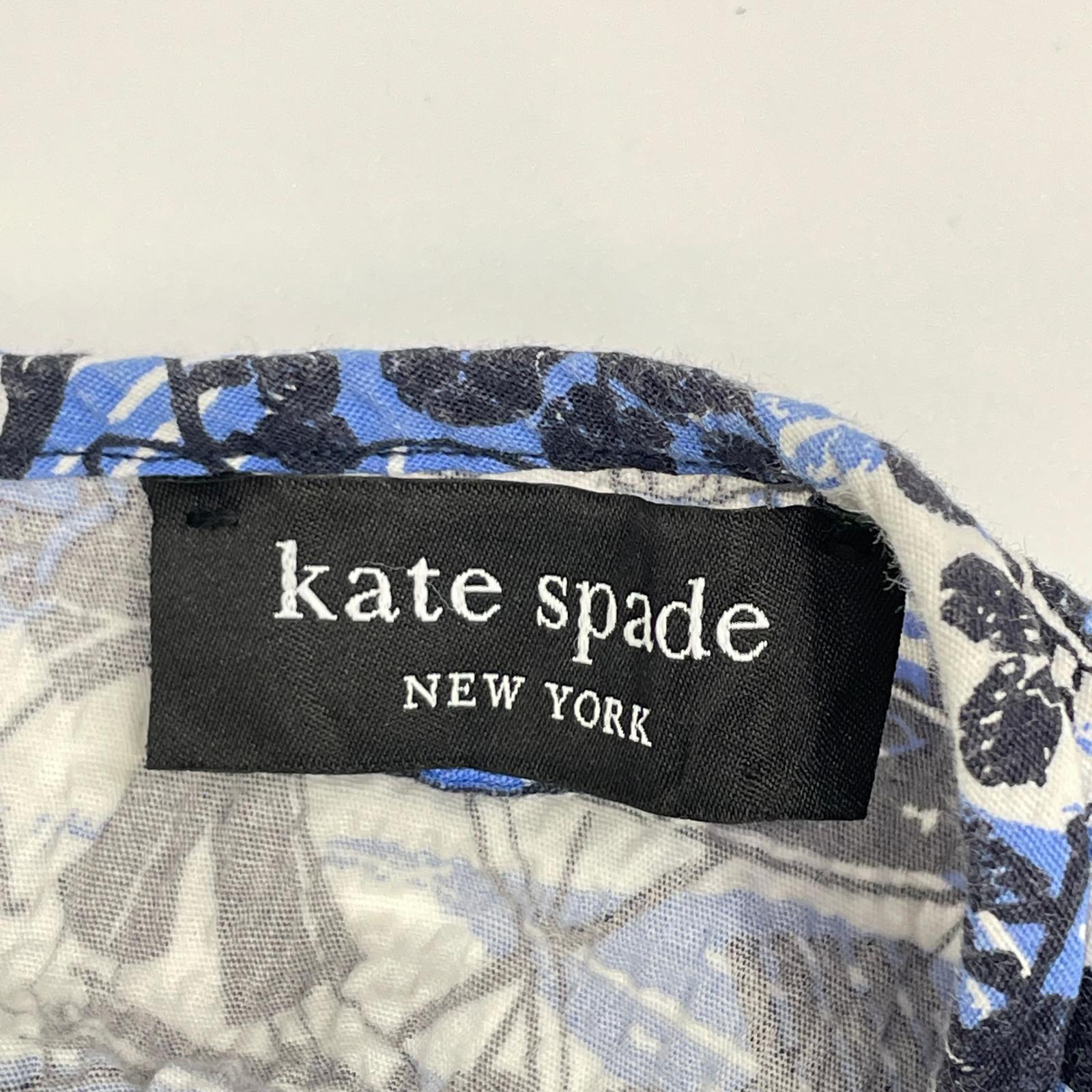 Kate spade ケイトスペード ブルー シーニックストロールローンドレス ランドスケーププリントワンピース ワンピース