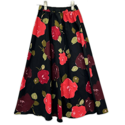 Kate spade ケイトスペード ブラック ボタニカルプリントロングスカート スカート