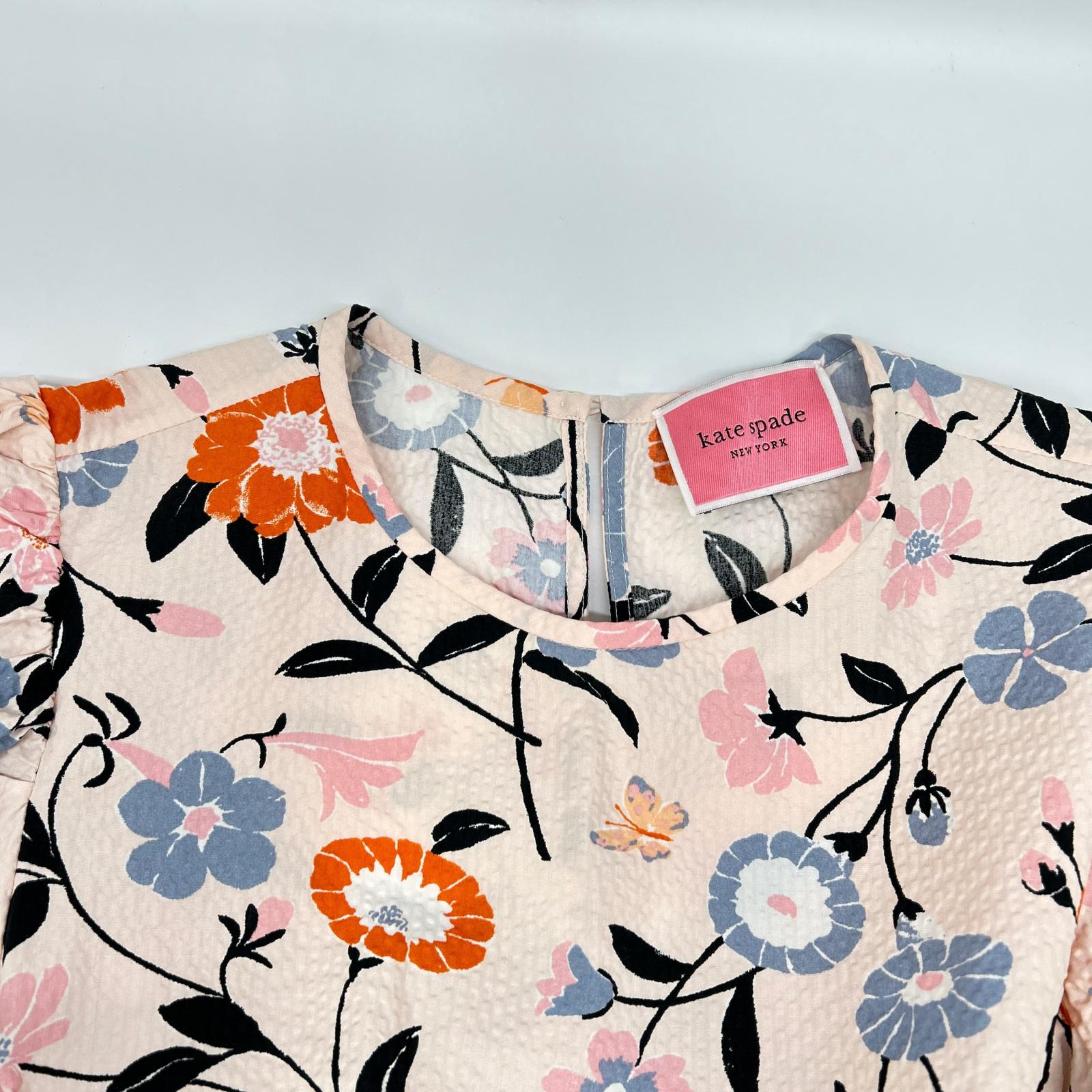 Kate spade ケイトスペード ピンク ベルト付きフローラルガーデンロングワンピース ワンピース