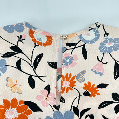 Kate spade ケイトスペード ピンク ベルト付きフローラルガーデンロングワンピース ワンピース