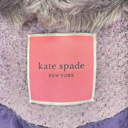 Kate spade ケイトスペード パープル ファーカラー クリスタルビジュ コート コート