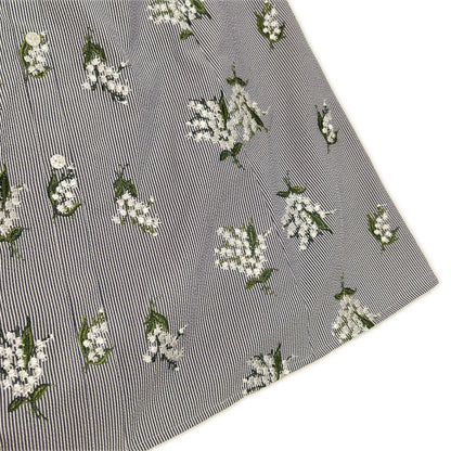 TOCCA トッカ ブルー 洗える LILY OF THE VALLEY ストライプノースリーブシャツワンピース ワンピース