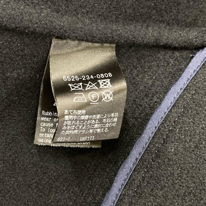 DRAWER ドゥロワー 6525-234-0808 ネイビー ウール ビーバー ケヌキ スリット ノーカラーコート コート
