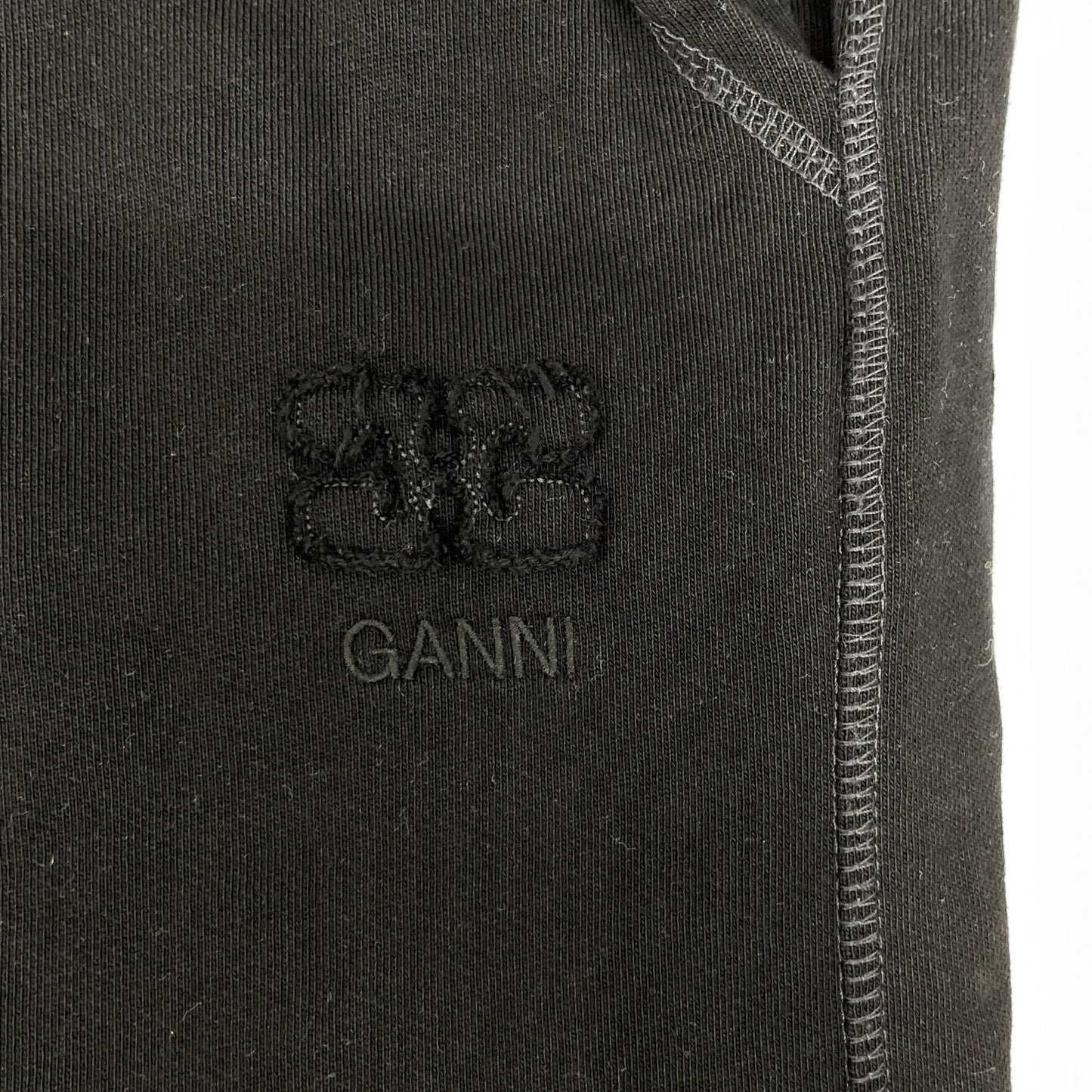 GANNI ガニー ブラック Isoli sweatpant/ロゴ入り スウェットパンツ ボトムス