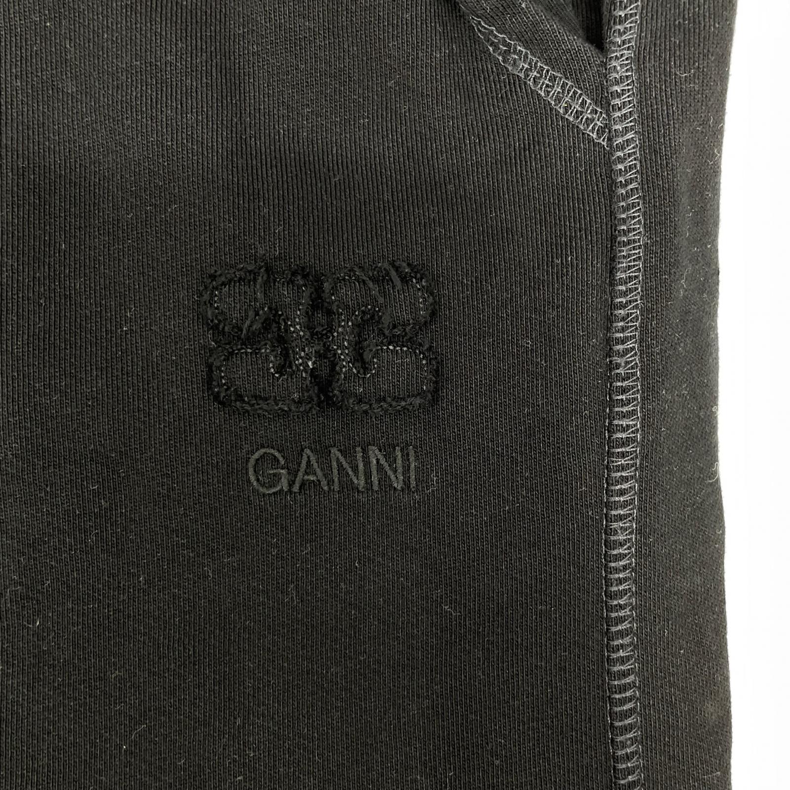 GANNI ガニー ブラック Isoli sweatpant/ロゴ入り スウェットパンツ ボトムス