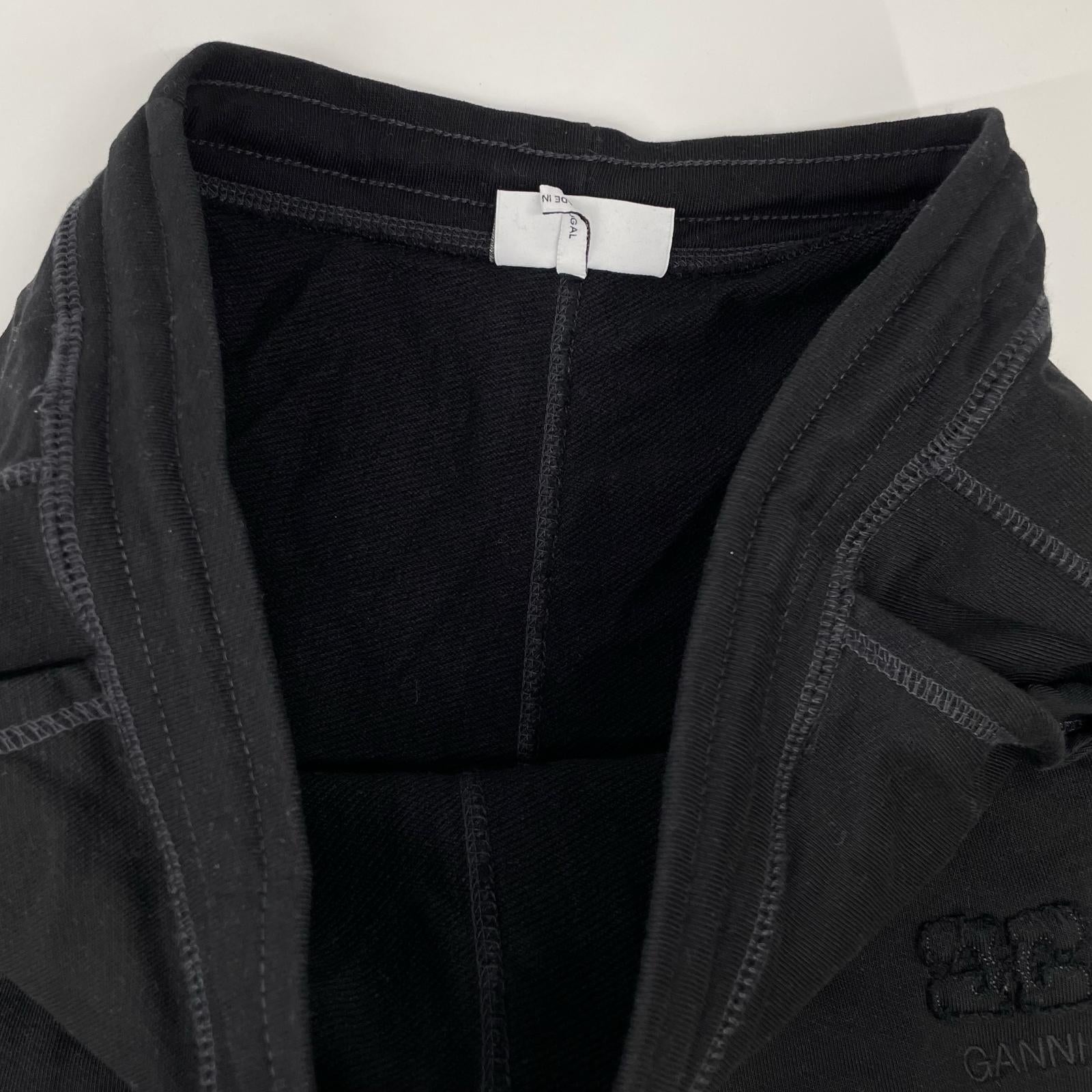 GANNI ガニー ブラック Isoli sweatpant/ロゴ入り スウェットパンツ ボトムス