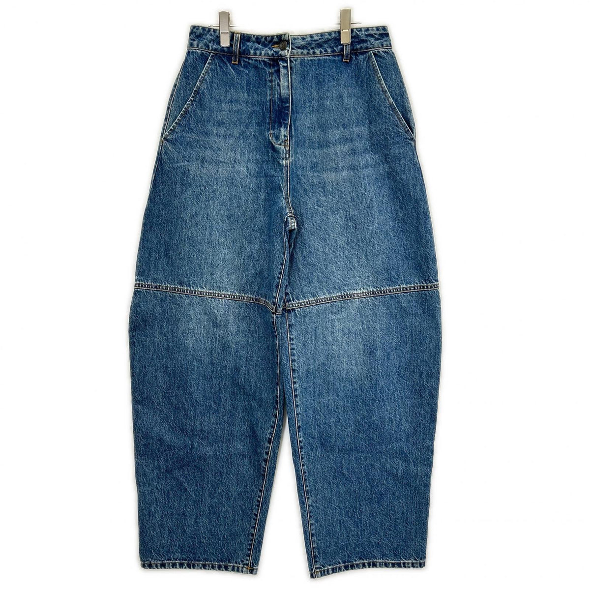 CO CO インディゴ ウォッシュ加工 デニムワイドパンツ ボトムス