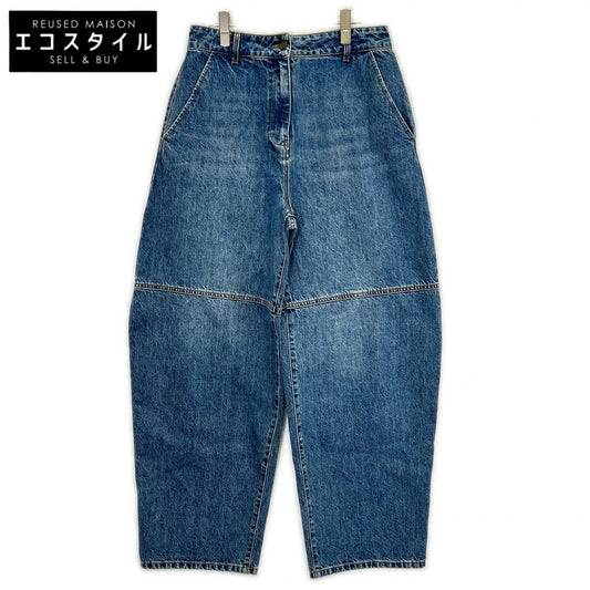CO CO インディゴ ウォッシュ加工 デニムワイドパンツ ボトムス
