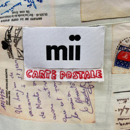 mii ミー 26SS CARTE POSTALE 総柄 シルク100 ロングスリーブシャツ トップス