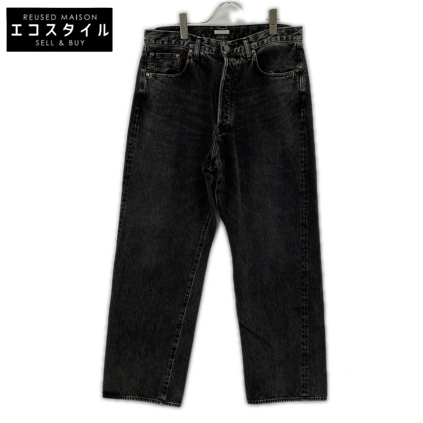 ULTERIOR アルテリア ブラック VINTAGE WASHED SELVEDGE BLACK DENIM 5P PANTS ボトムス