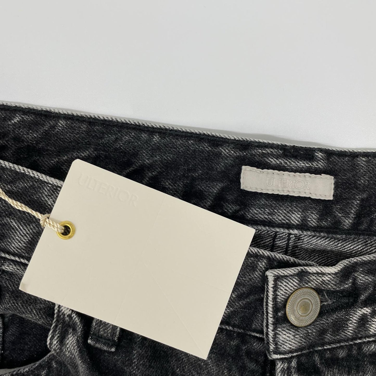 ULTERIOR アルテリア ブラック VINTAGE WASHED SELVEDGE BLACK DENIM 5P PANTS ボトムス