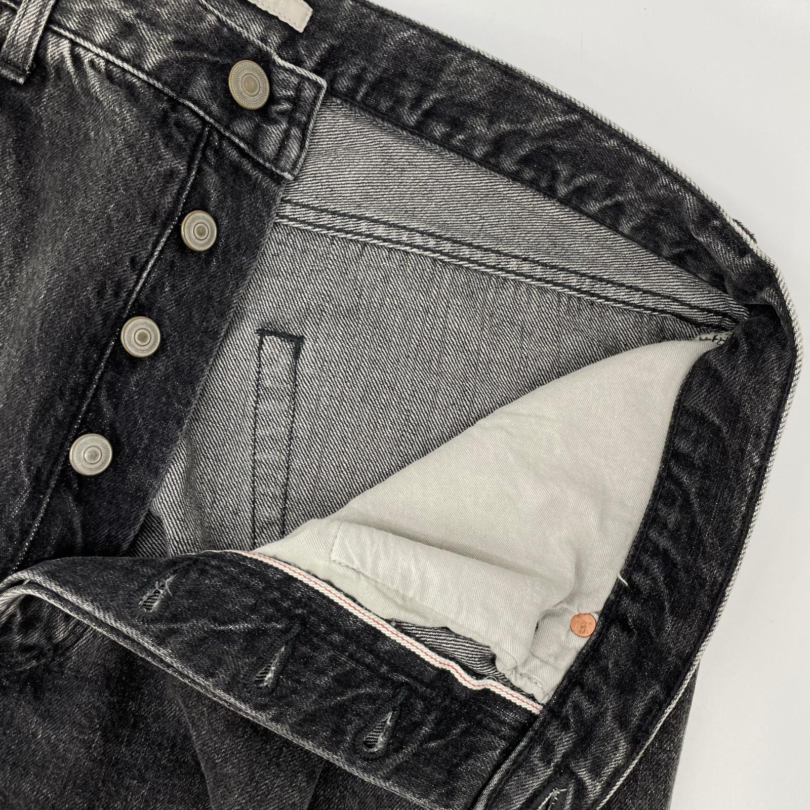 ULTERIOR アルテリア ブラック VINTAGE WASHED SELVEDGE BLACK DENIM 5P PANTS ボトムス