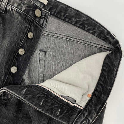 ULTERIOR アルテリア ブラック VINTAGE WASHED SELVEDGE BLACK DENIM 5P PANTS ボトムス
