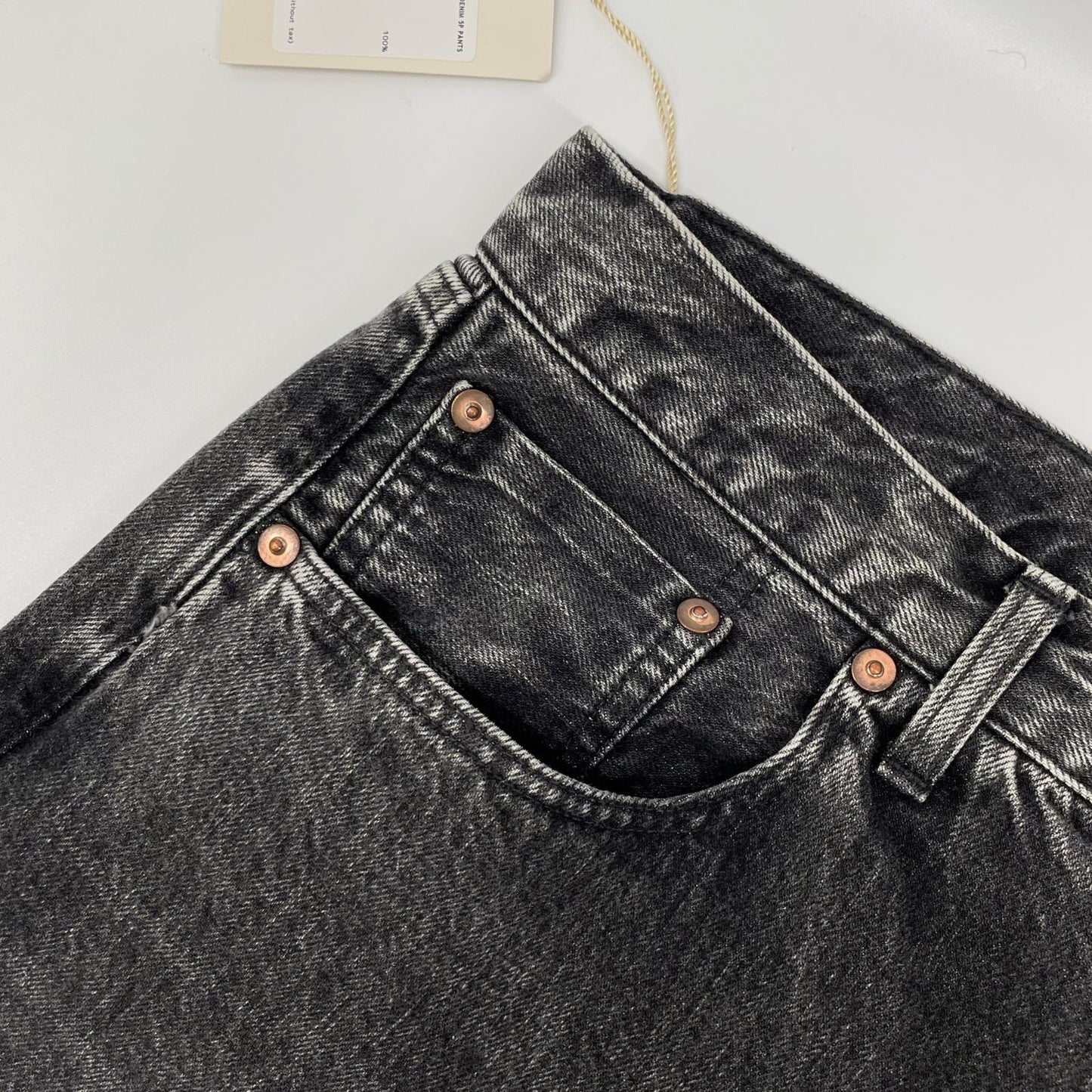 ULTERIOR アルテリア ブラック VINTAGE WASHED SELVEDGE BLACK DENIM 5P PANTS ボトムス