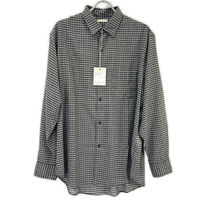 ULTERIOR アルテリア ブラック SUPER LIGHT WOOL CHECK SHIRT トップス