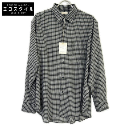 ULTERIOR アルテリア ブラック SUPER LIGHT WOOL CHECK SHIRT トップス