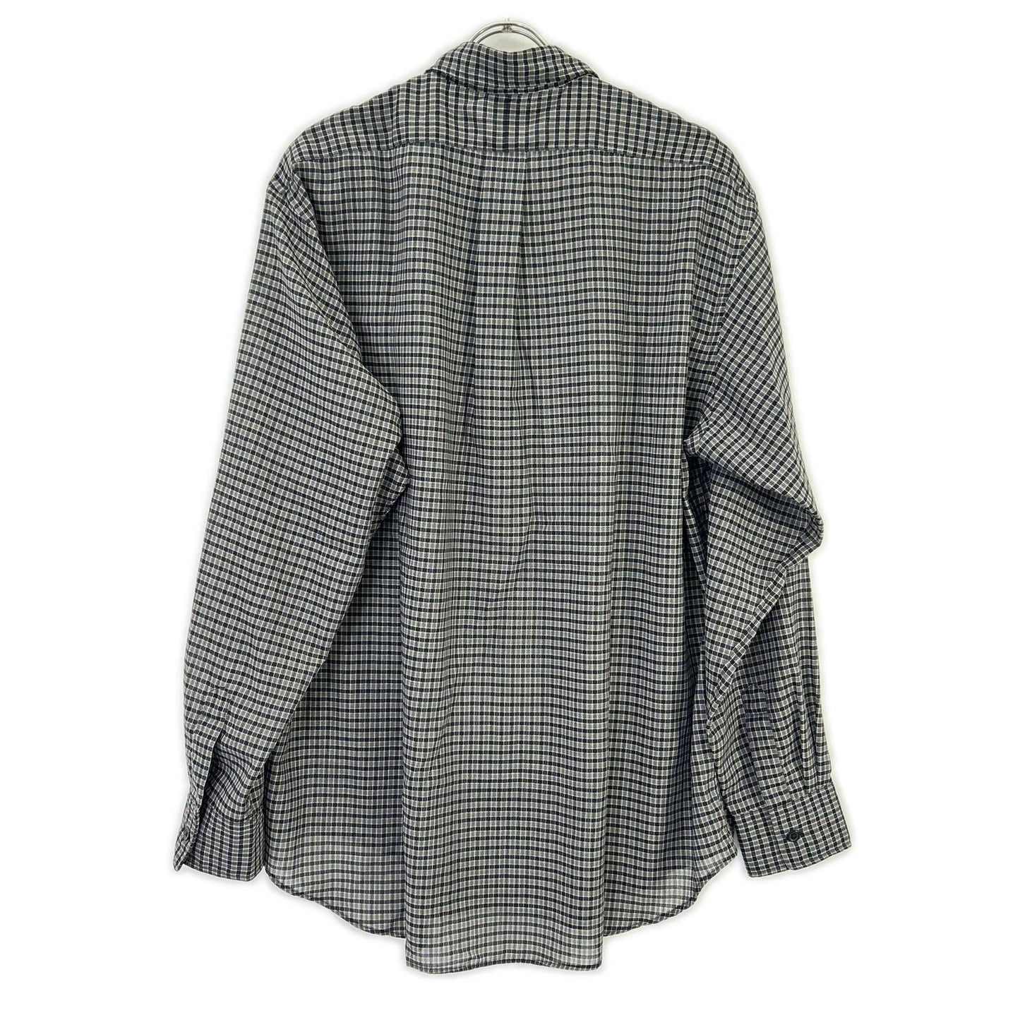 ULTERIOR アルテリア ブラック SUPER LIGHT WOOL CHECK SHIRT トップス