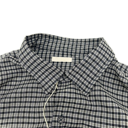 ULTERIOR アルテリア Black SUPER LIGHT WOOL CHECK SHIRT Tops