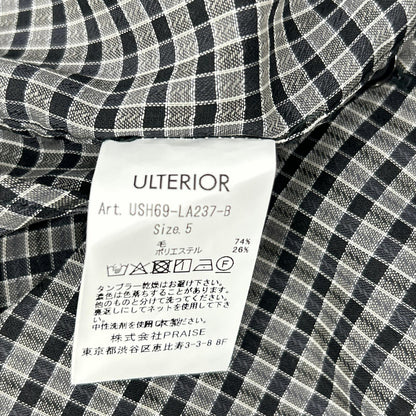 ULTERIOR アルテリア ブラック SUPER LIGHT WOOL CHECK SHIRT トップス