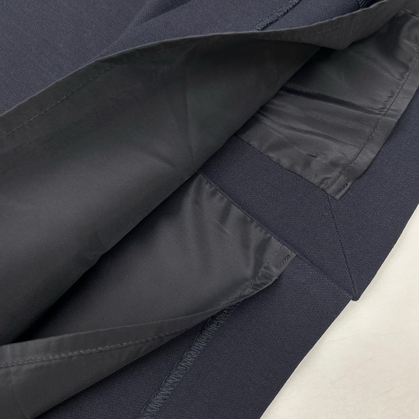 theory luxe セオリーリュクス ネイビー バックジップ 7部袖 ワンピース ワンピース