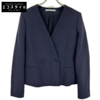 theory luxe セオリーリュクス ネイビー COSIMO ADANEL ノーカラー テーラードジャケット ジャケット